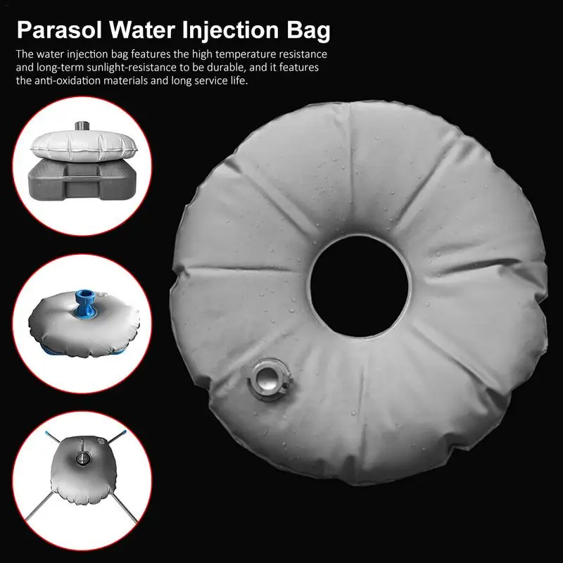 Umbrella Cover Bag Umbrella Base Round Filling Water Weight Bag Flag Stand Umbrella Filled Holder Parasol Water Injection Bag For Outdoor Leisure