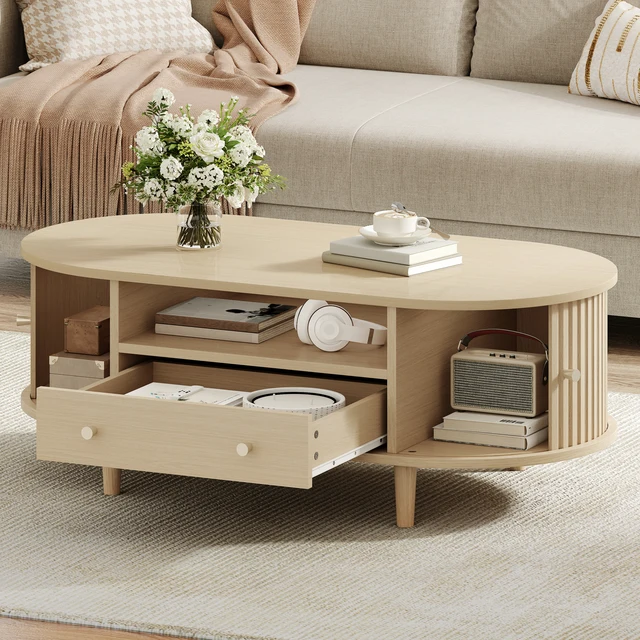 Petite table, chambre à coucher, table de luxe légère, table basse moderne, salon, table basse de salon 100 x 50 x 36 cm 1