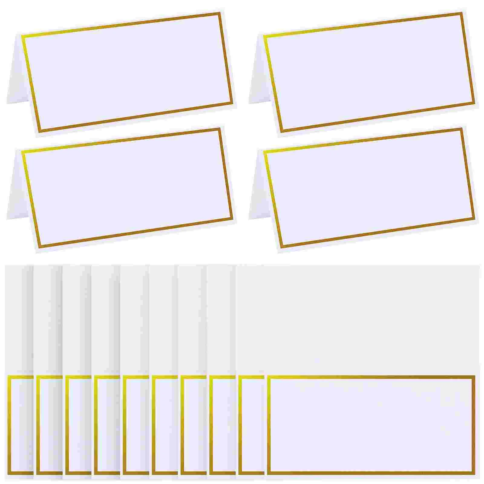

20 Pcs Name Card for Party Wedding Seat Cards Banquets White Kitchen Table Paper Blank Place