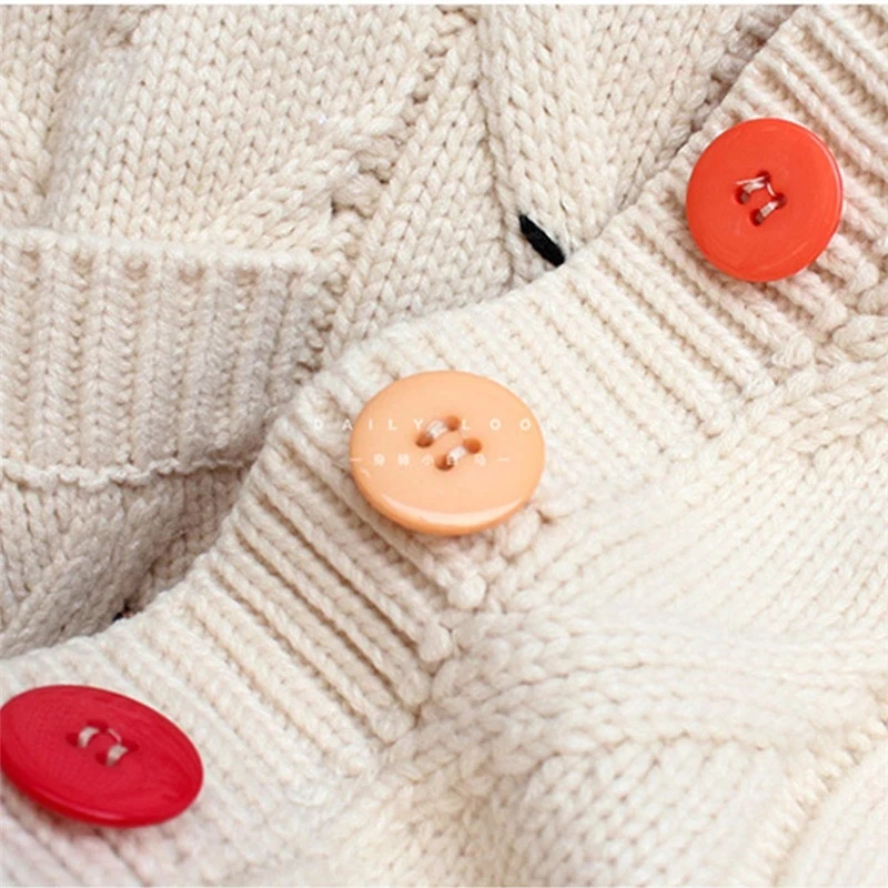 2022 Autumn Winter Women Cardigan Warm Knitted Sweater Jacket Pocket Embroidery Fashion Knit Cardigans Coat Lady Loose Sweaters brown sweater