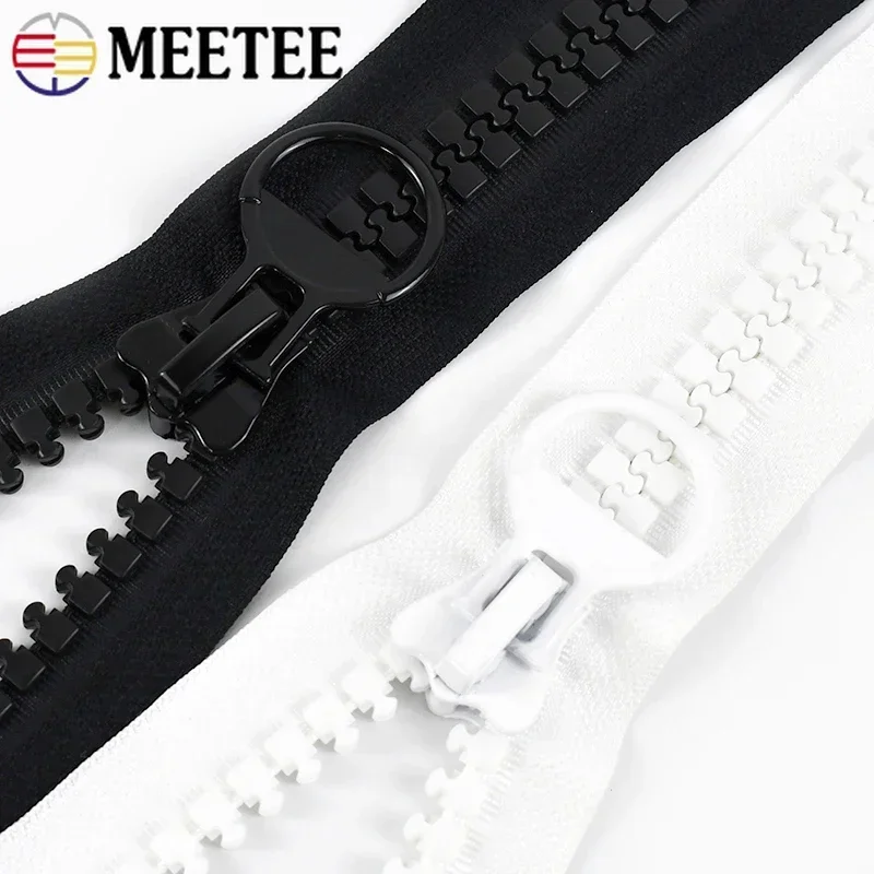 Meetee 20# 60-400cm Extra Large Resin Zippers Open End Long Zip