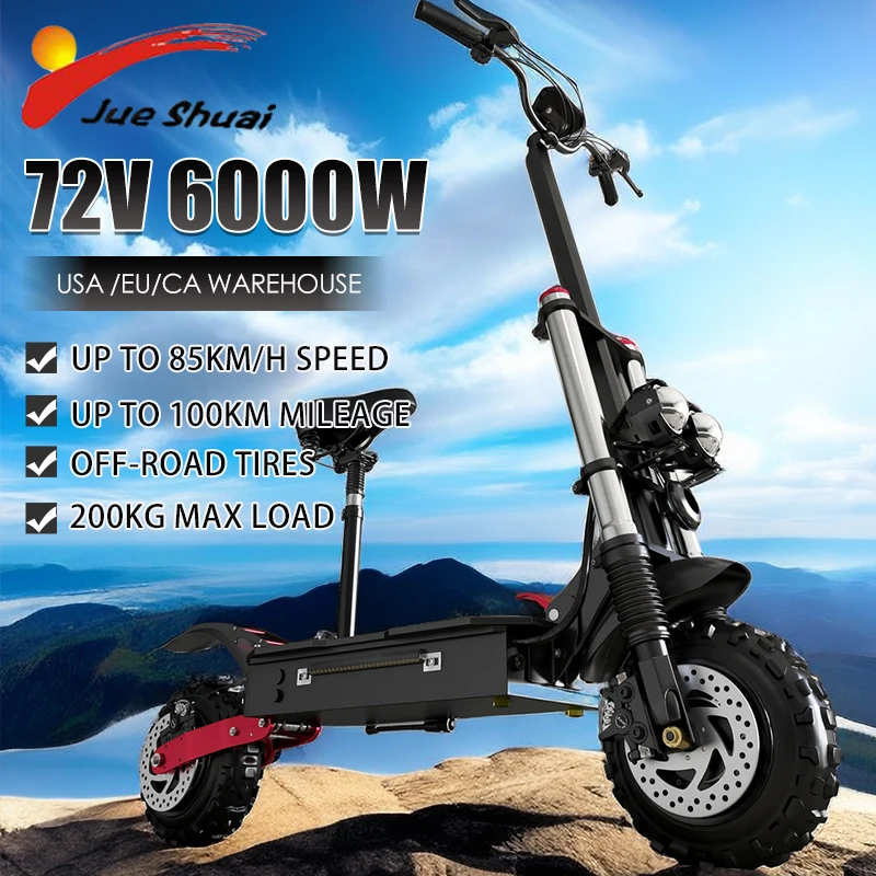 X60 X700 X500 X750Off Road Dual Motor Wheel Electric Scooter for Adults 80 km/h 1200-6000W 2 Motors 11Inch E-Scooter Skateboard