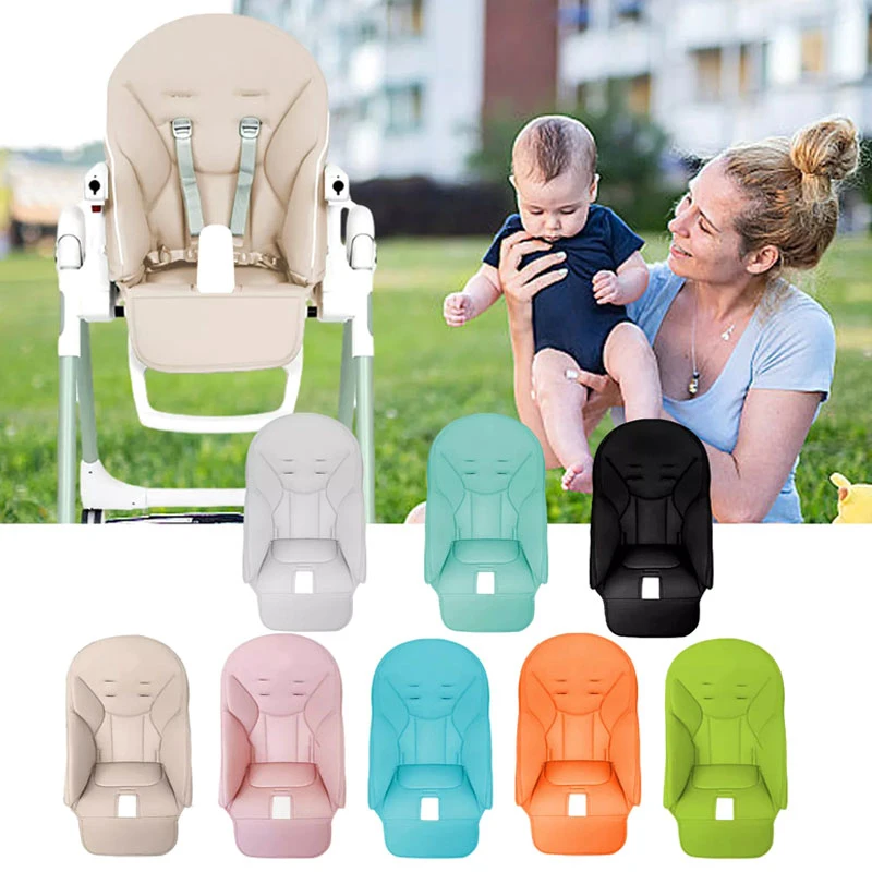 Baby PU Leather Dining Chair Cover Children Leather Cushion Baby Dining Chair Cover With Padding Seat Case Accessories