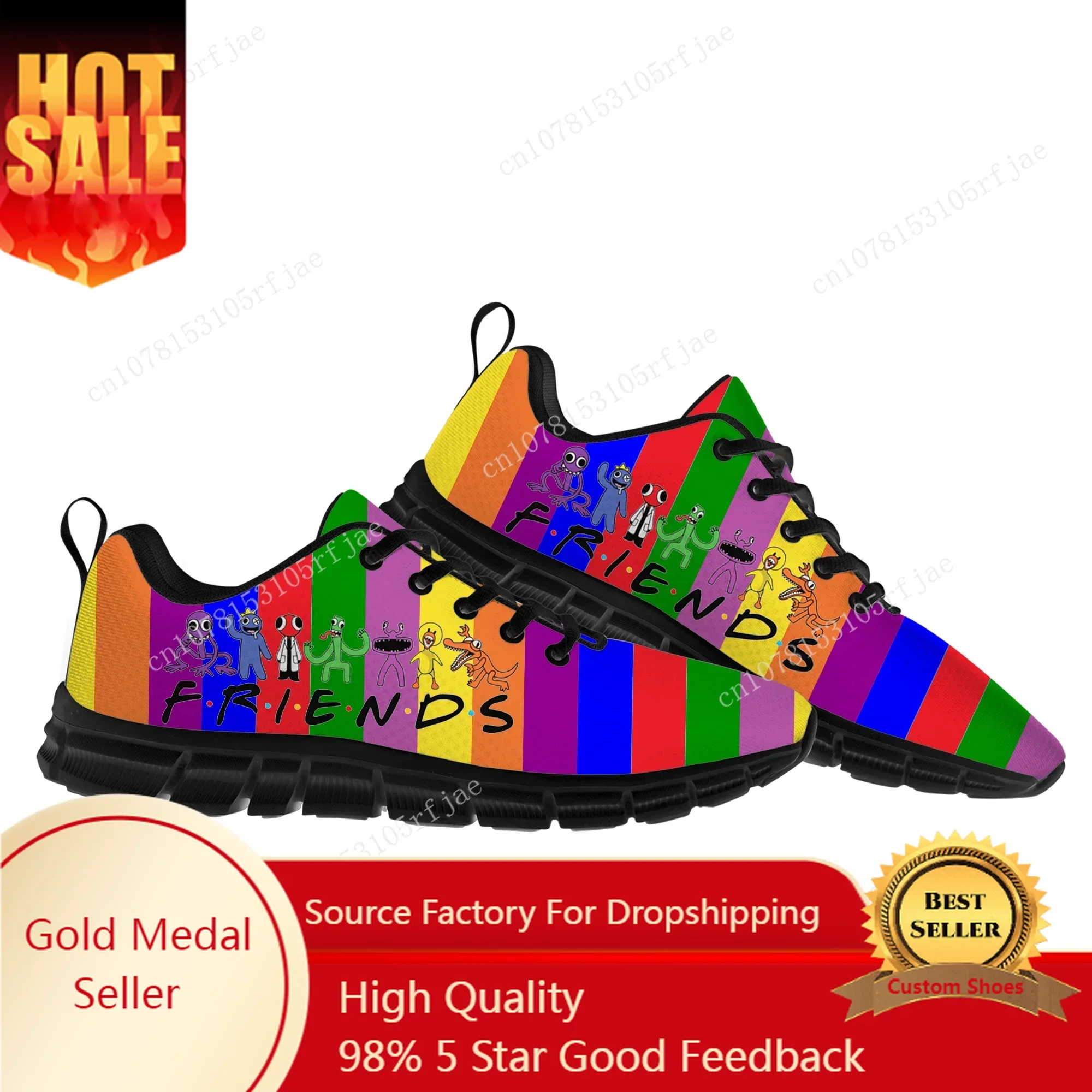 

R-Rainbows F-Friends Sports Shoes Cartoon Game Mens Womens Teenager Children Sneakers High Quality Sneaker Custom Built Shoes
