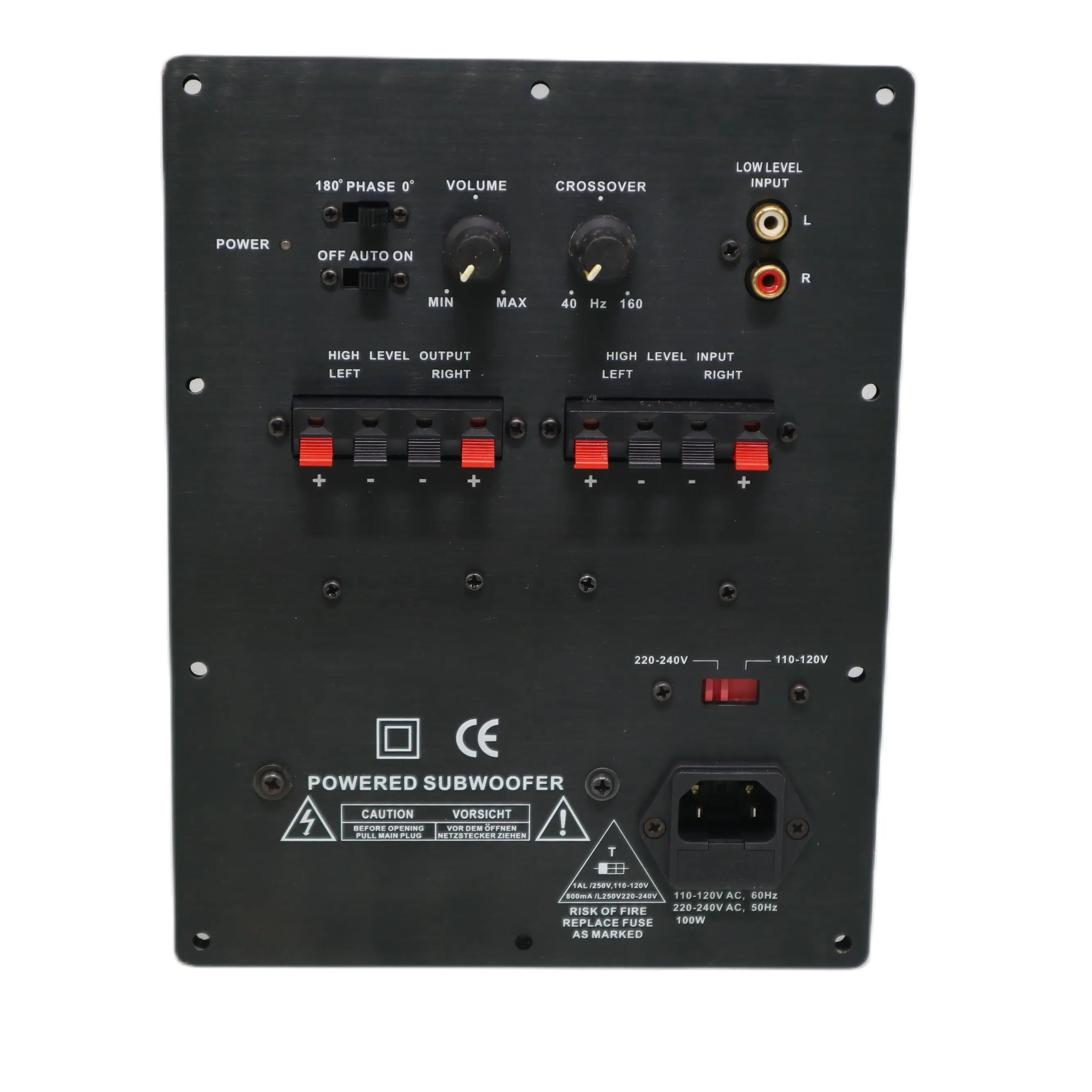 Amplificador de Potência Subwoofer Placa Amplificador de Áudio Placa Amplificador Placa Subwoofer100w Subwoofer Amplificador 1.0