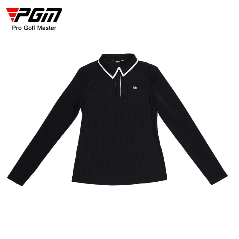 PGM Golf Women's Ice Silk Long Sleeve T-shirt Spring/Summer Tennis Polo Top Wear YF797 women golf clothing