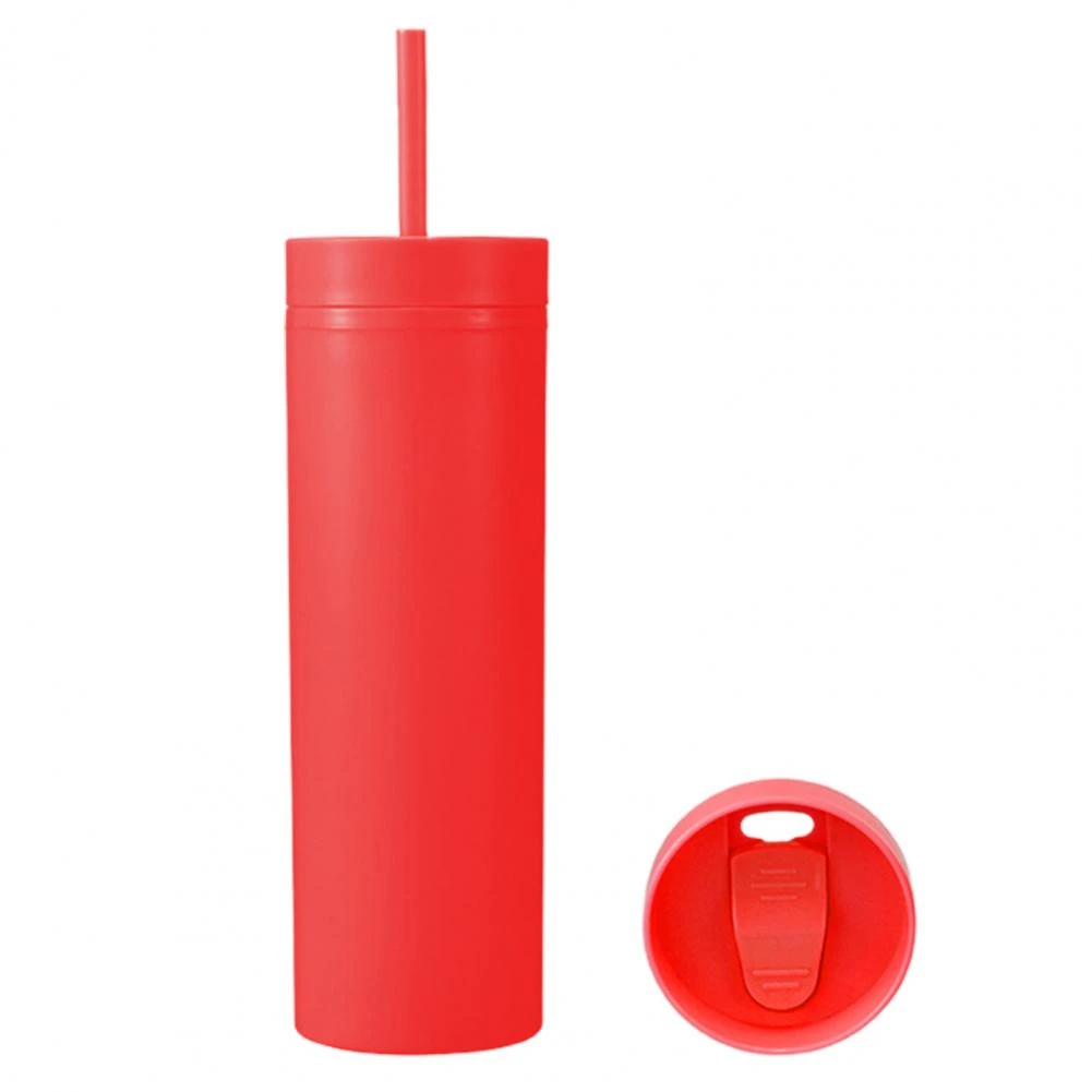 450ml Coffee Mugs Straw Cup Colored Plastic Tumbler Large Capacity
