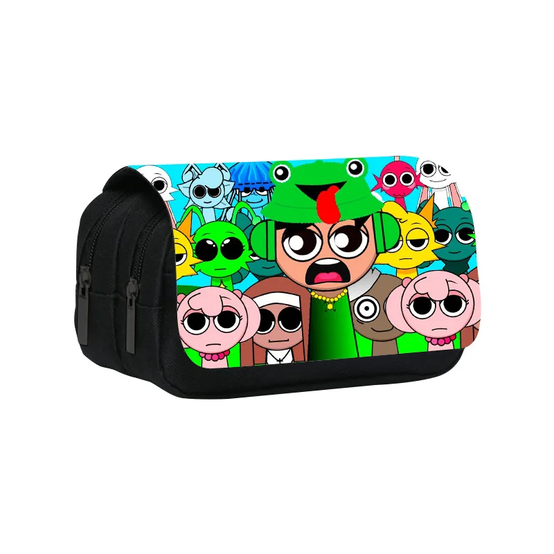 New Sprunki  Pencil Case Classic School Pen Bag for Student Large Storage Students School Gift Pencil Box 5