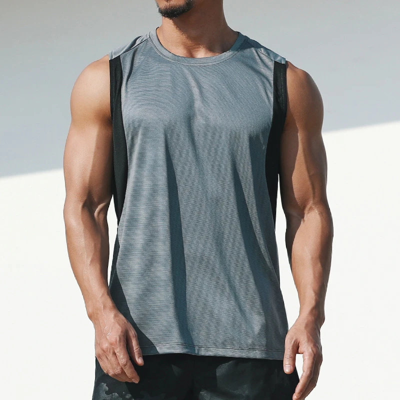 Summer Casual Tank tops Muscle Vest Quick Dry Fitness Singlet Sleeveless T shirt Bodybuilding men's tank top| | AliExpress
