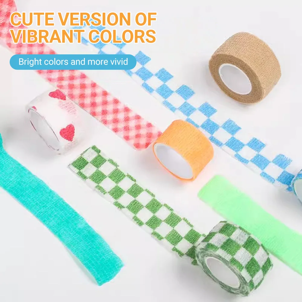 Cute Self Adhesive Finger Guard Bandage Writing Printed Self-adhesive Anti-wear Sport Tape Study Hand Stickers Protective Cover