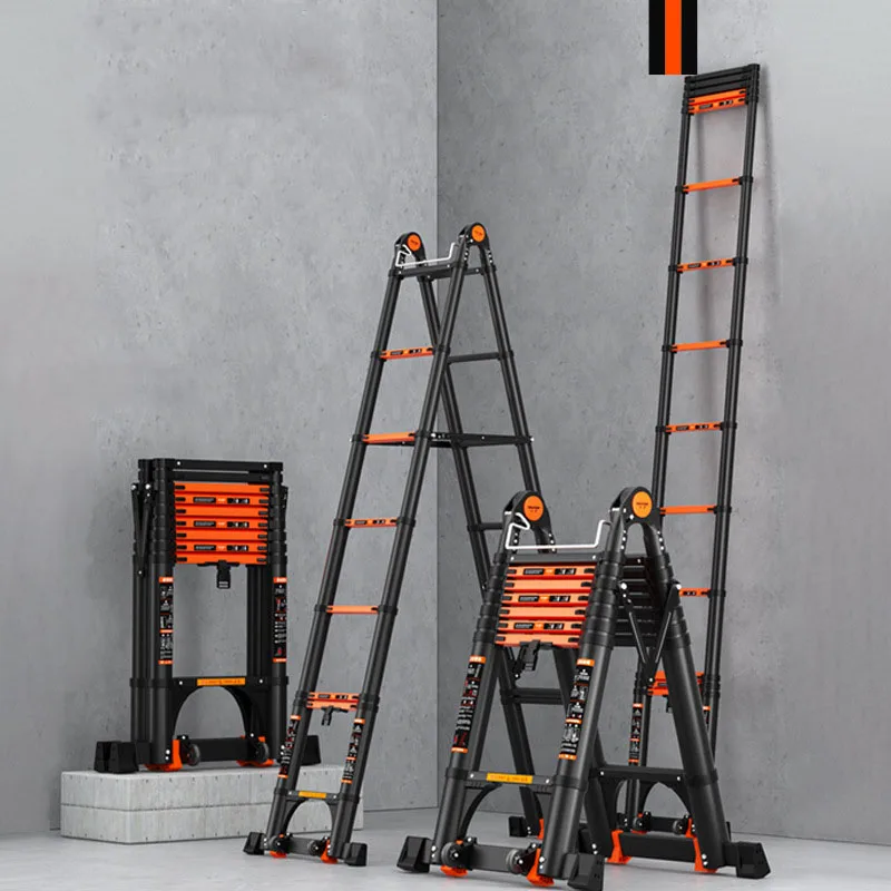 

Aluminum alloy telescopic ladder herringbone ladder thickened folding ladder multi-functional lifting engineering stairs