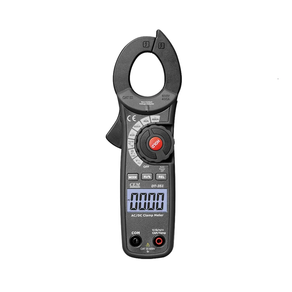 Misuratore Automatico Della Distanza Ac Clamp Meter Dt-351 Compact Ac, Ac/Dc Digital Auto Range Clamp Meter Ncv Tester