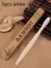 5 Green  Low-Carbon Bamboo Toothbrushes, Manual Bamboo Handle Toothbrush, Soft Hair Manual Toothbrush, Suitable For Daily  Care 6