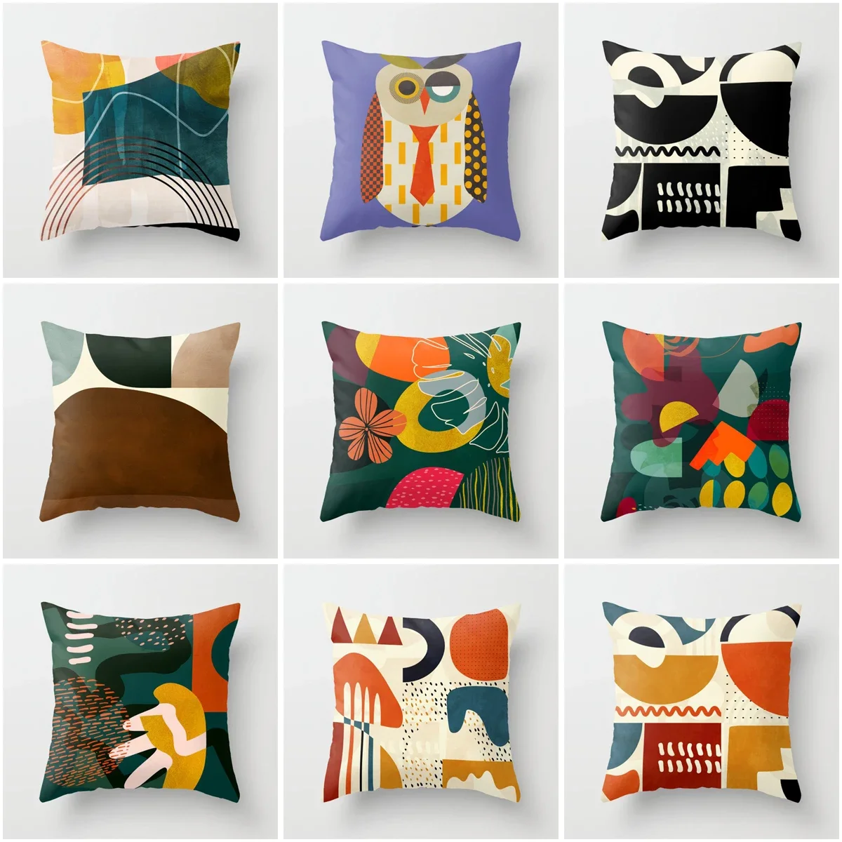 

decorative Home pillow case Cushion covers 45*45 nordic 40*40 40x40cm 50x50cm Morandi Geometric Abstract Bed 45x45 Colors 60*60