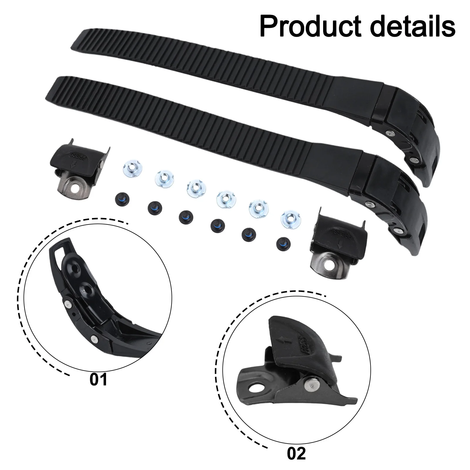 High Quality Sport Outdoor Roller Skating Inline Skate Strap PP Material Buckle Fits Most Skates Inline Skate 16pcs/2 Set