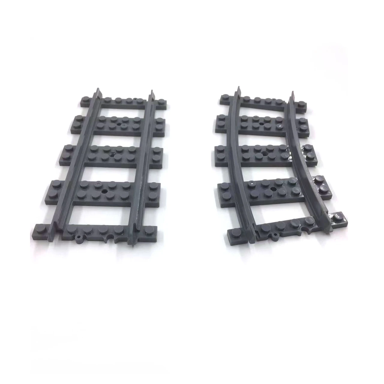 50Pcs/Lot City Trains Train Track Rail Straight Rails Technical Building Blocks Set Bricks Model Kids Classic Toys For Children 6