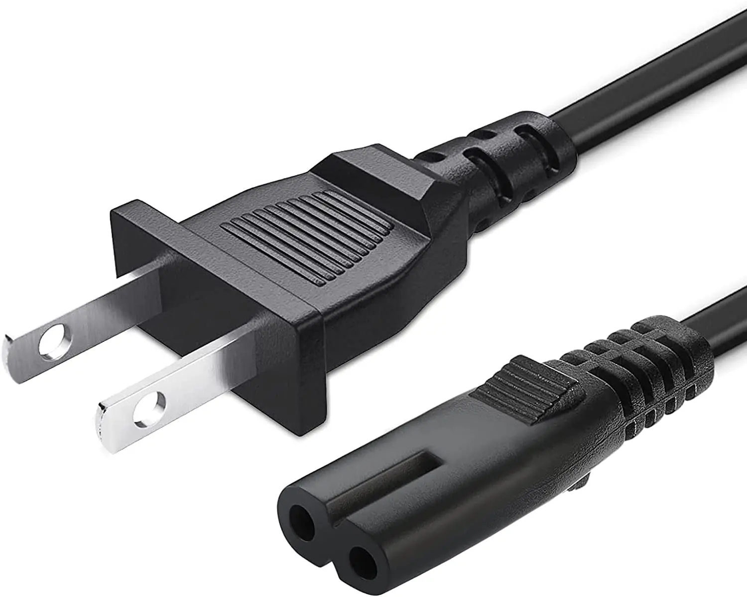 

2 Prong Power Cord Fit for ONN. 100008734 100008736, ONN. 2.0 2.1 32" 36" 42",TCL Roku/Samsung TV, Roku Smart Soundbar Speakers