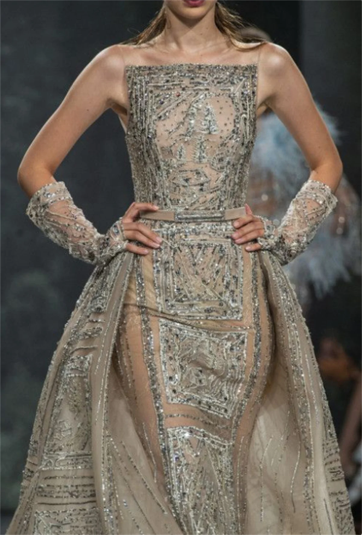 

Mermaid Celebrity Dresses Stage Prom Wedding Formal Occasion Diamond Sequins Luxury Sexy Elegant Applique Embroidery 2023