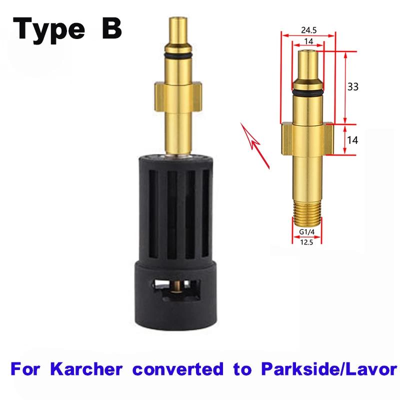 ROUE for Karcher Parkside High Pressure Washer Nozzle Adapter for Converting between Karcher Lavor Parkside CarWasher Accessory 4