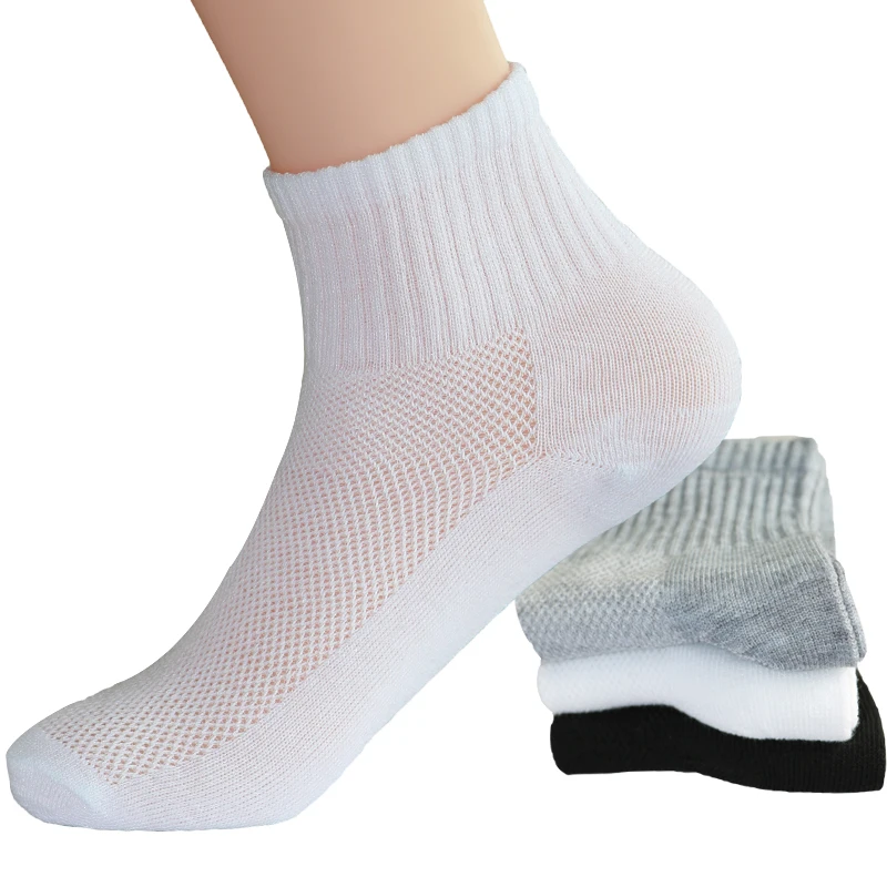 

Summer Autumn Style Men's Socks Mesh Breathable Business Cotton Male White Black Gray Unisex Casual Short Socks