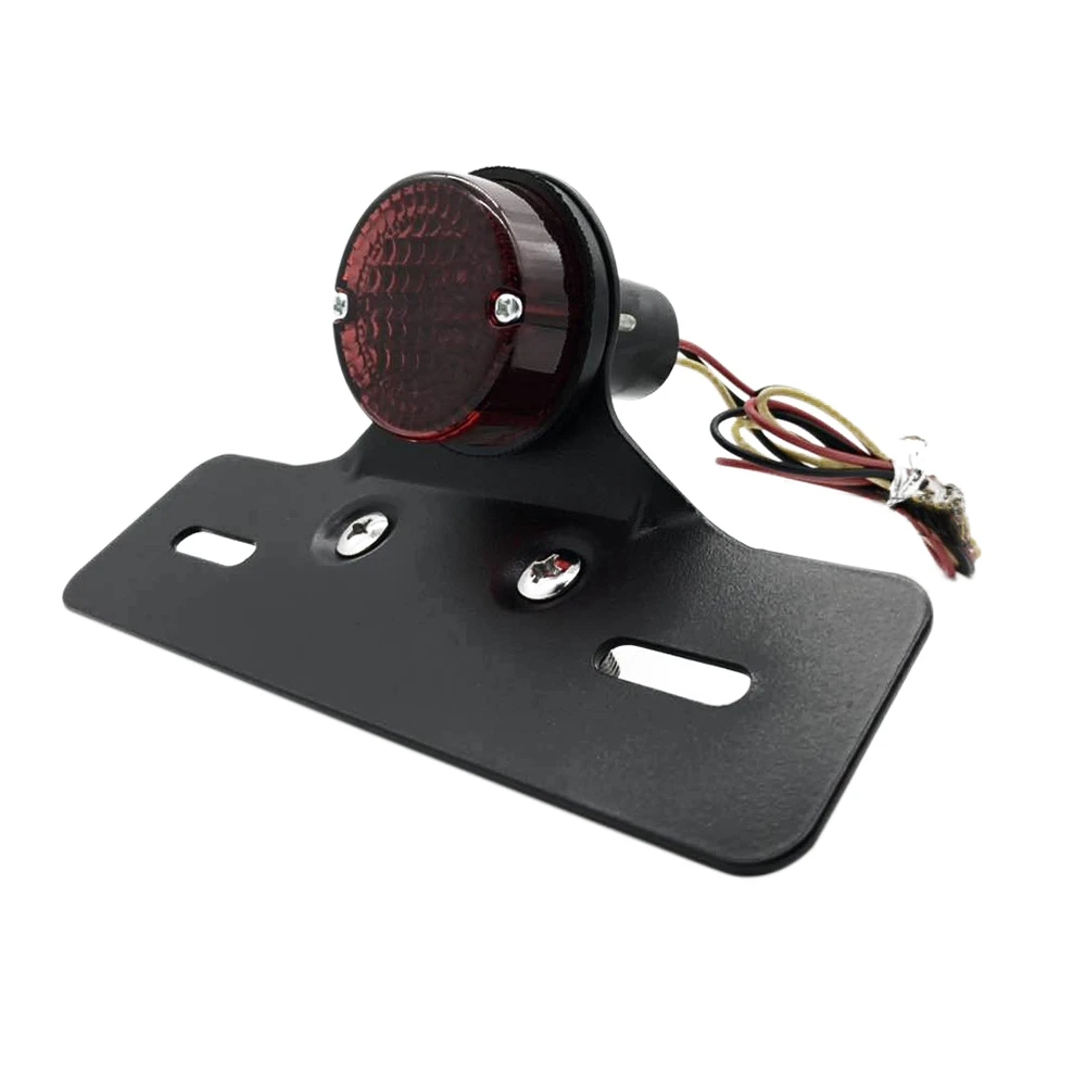 Universal Motorcycles License Plate Taillight & Bracket for Sportster Twin Light Integrated Taillights |