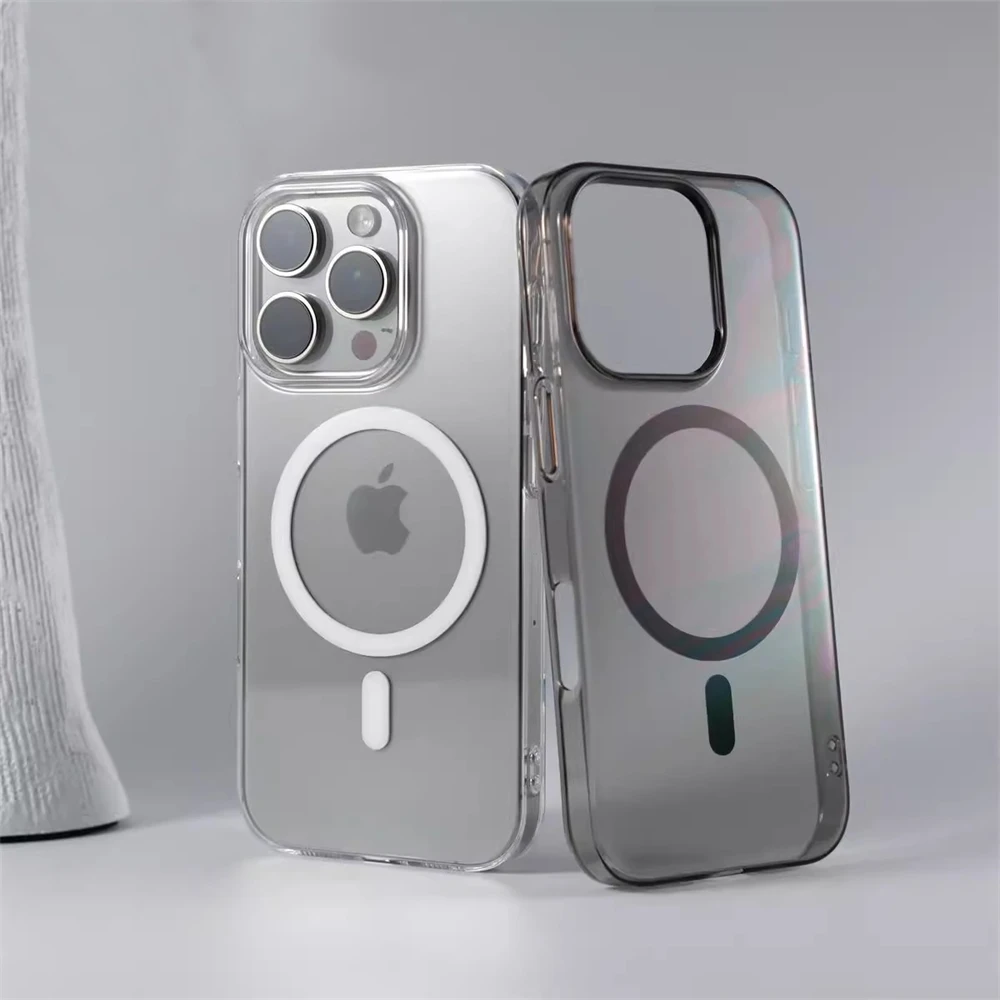 Ultra-Slim Magnetic Wireless Charging Hard Case - HD Transparent