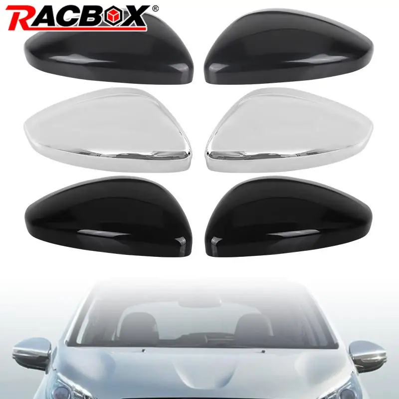 Left Right Door Wing Mirror Cover Cap Shell Rearview Mirror Housing For Peugeot 208 2012 2013 2014 2015 2016 2017 2018 2019