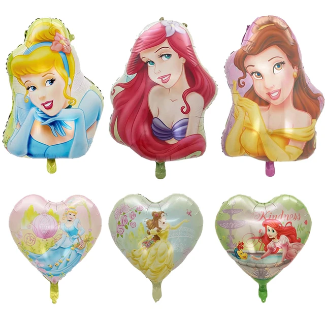 1 pz Disney Elsa Anna Belle biancaneve cenerentola palloncino principessa  palloncini Foil decorazione festa di compleanno giocattoli per bambini Air  Globos - AliExpress