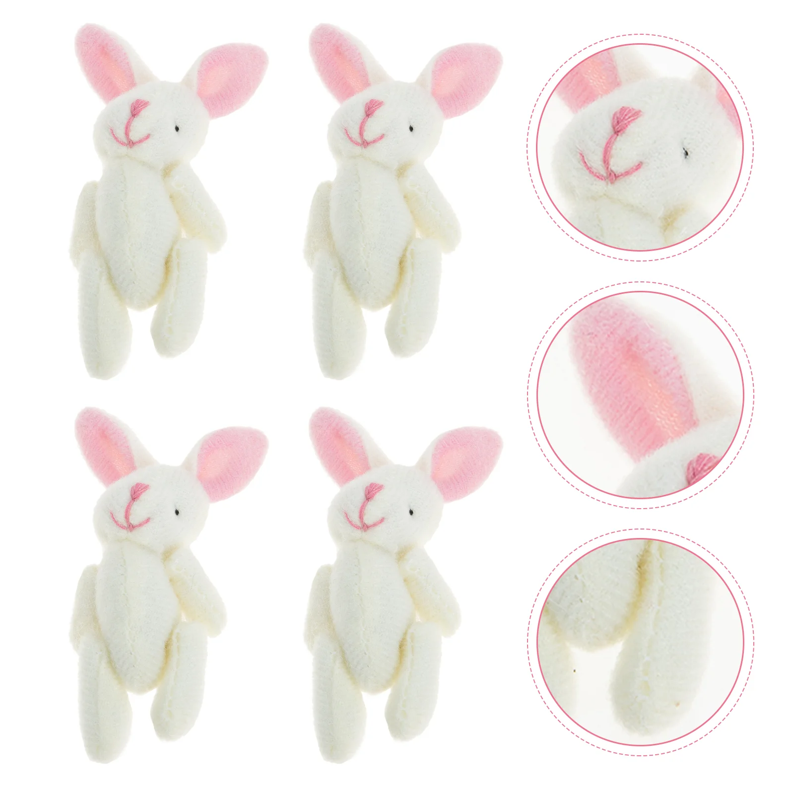 

Rabbit Plush Toy Hanging Decor Backpack Adornment Shape Pendant Animals Pendants