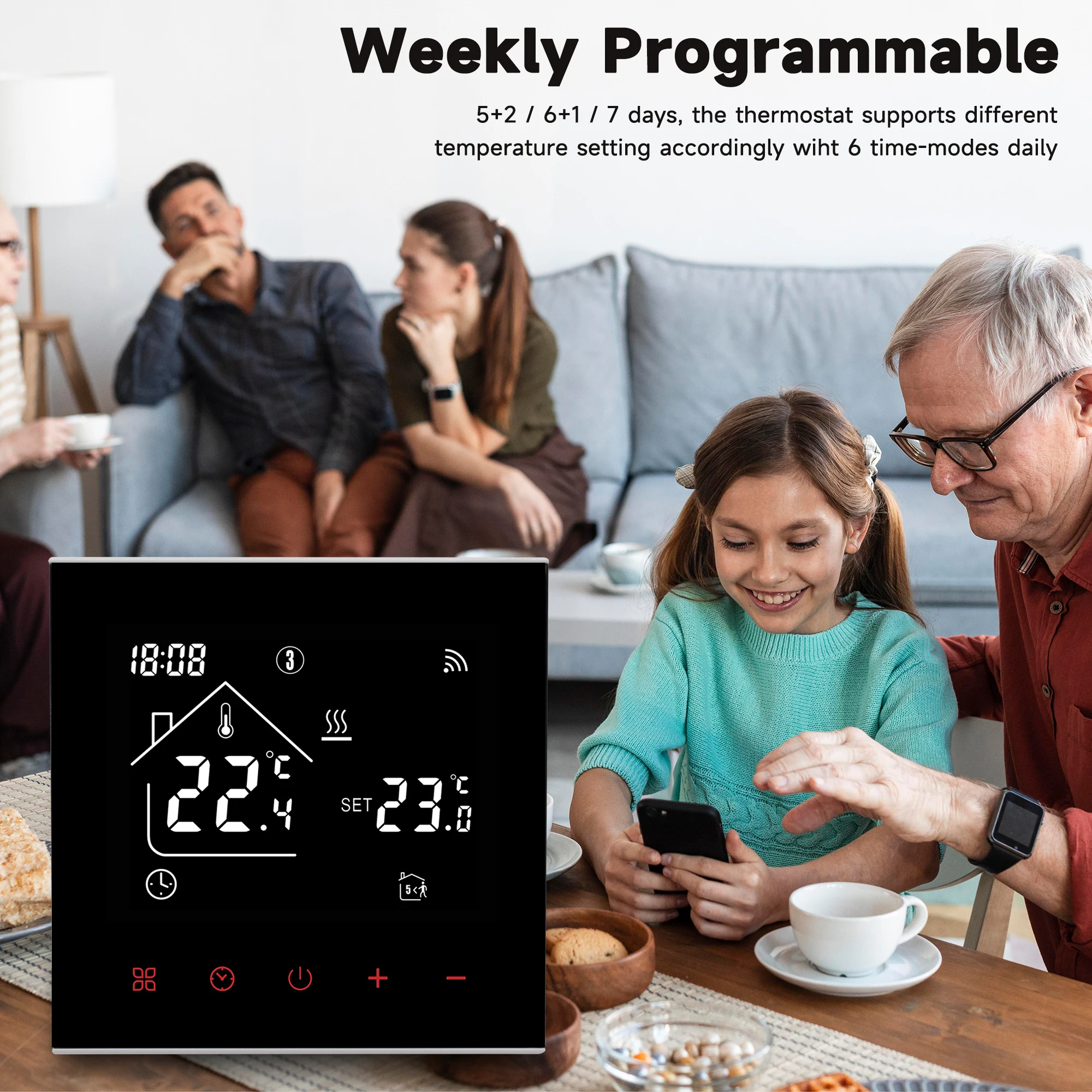 Tuya WiFi Smart Thermostat LCD Display Touch Screen for Electric Floor Heating Water/Gas Boiler Temperature Remote Controller smart thermostat
