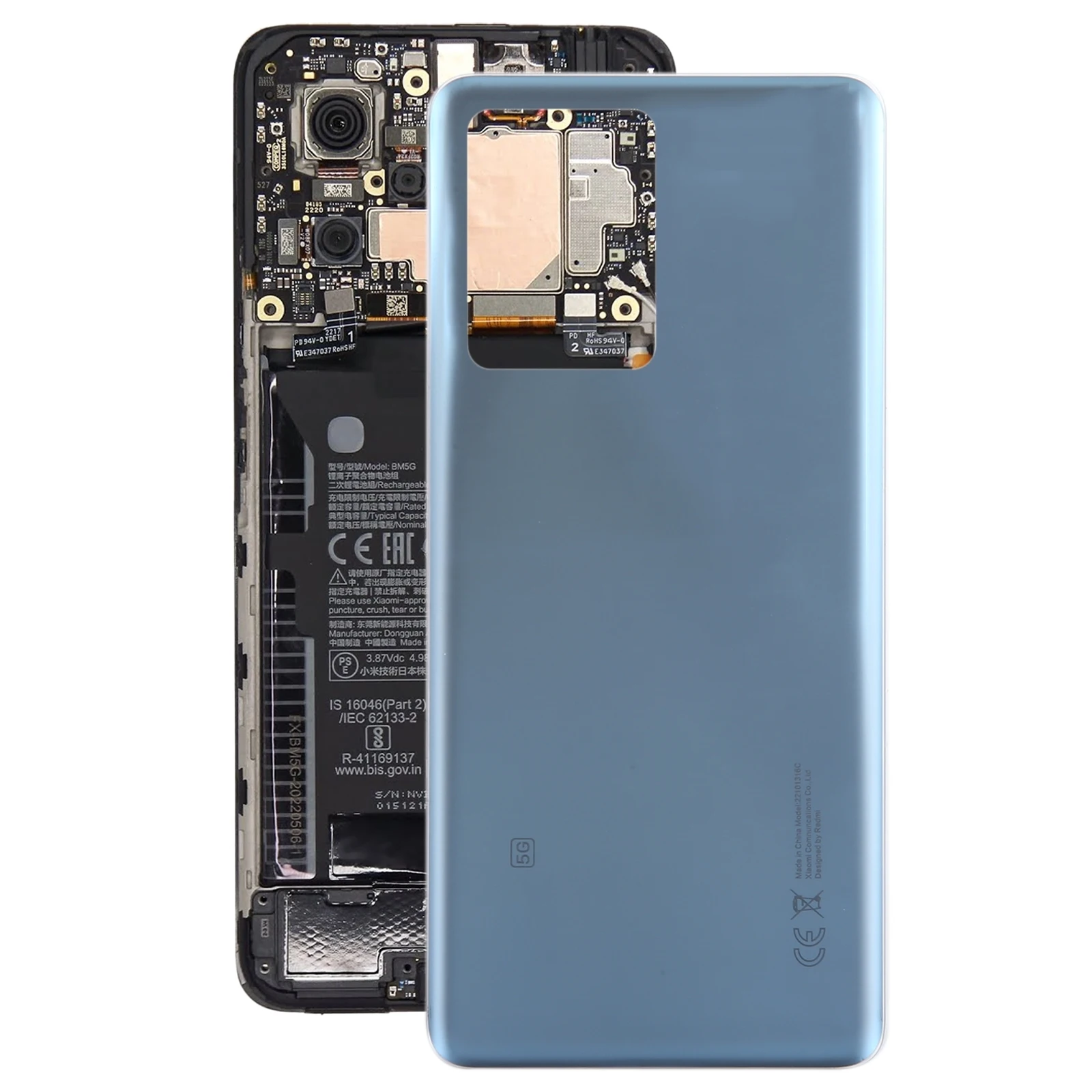

Задняя крышка батарейного отсека из стекла для Xiaomi Redmi Note 12 Pro + OEM