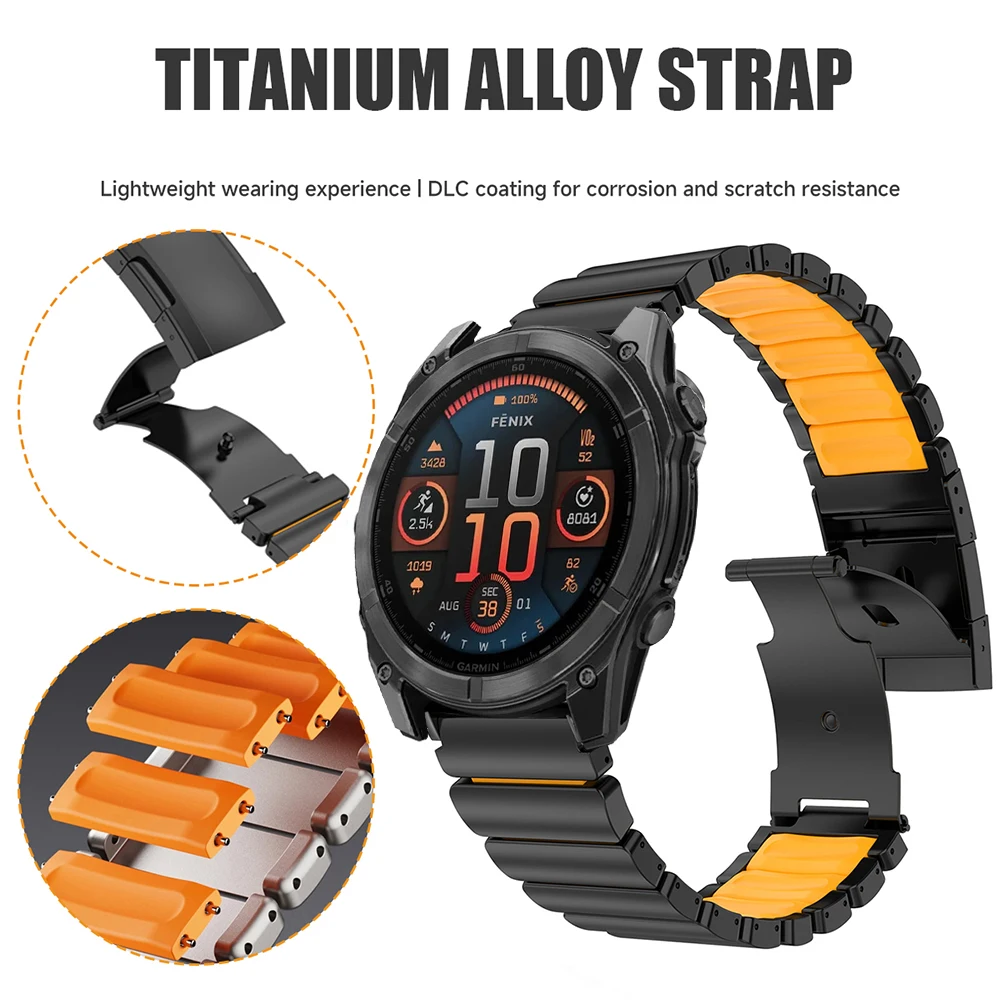 QuickFit Titanium Watch Band Strap, 22mm/26mm