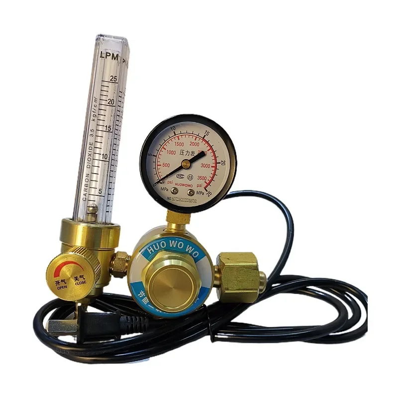 

Argon Arc Welding, High Pressure Valve Cutting CO2-306 Argon Meter Pressure Reducer With Gas Pipe Pressure Gauge