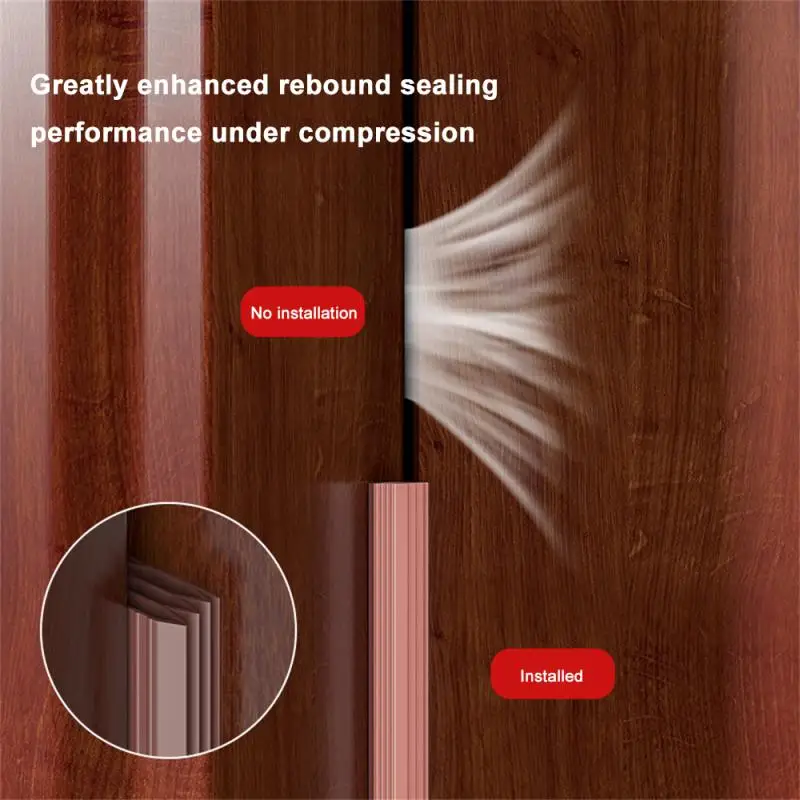 4-12mm Sealing Strips Water Baffle Gap Window Seal Rubber Glass Door Weatherstrip Bath Screen Bathroom Hardware Accessories