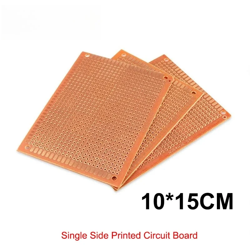 1/5PCS 10x15cm 단일 측면 PCB 보드 전자 납땜용 범용 프로토타입 DIY 구리판