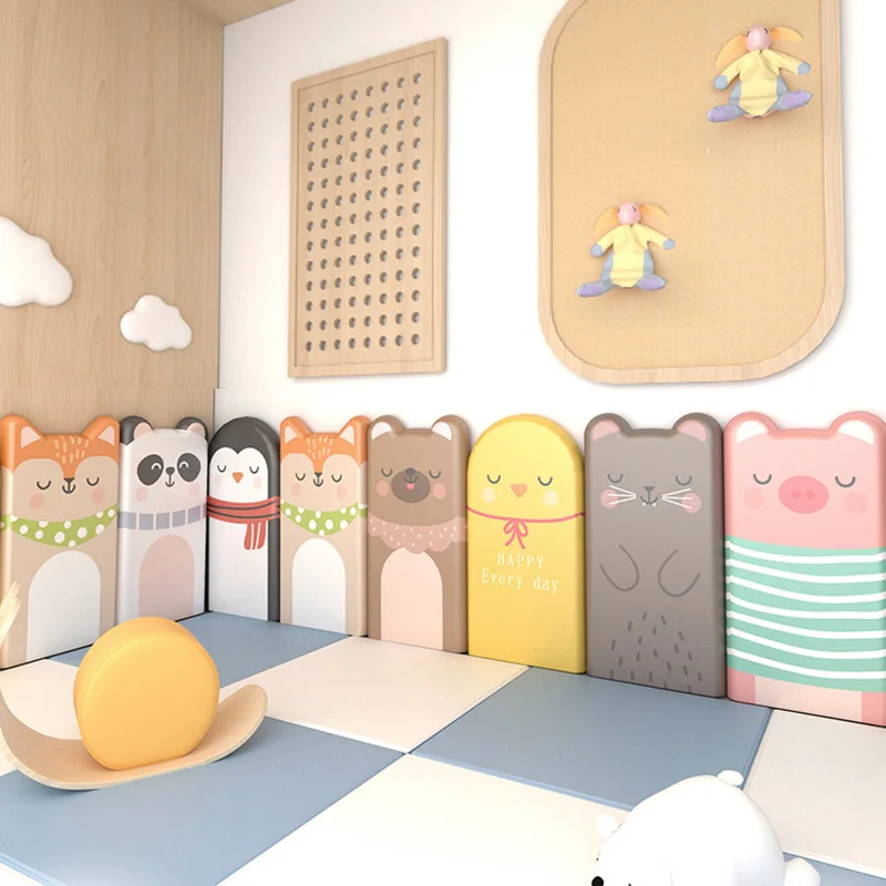 

Anti Collision Soft Bag Wall Sticker, Self-adhesive Bedside Soft Bag Sticker, 3D Three-dimensional Decoration for Baby Room