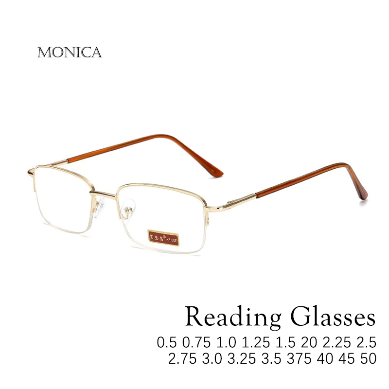 Real Glass Lens Reading Glasses Men Women Square Full Frame Presbyopic