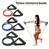 5 Levels Resistance Bands with Handles Training Resistance Pull Up Band Gym Resistance Band Exercise Rubber LLD07