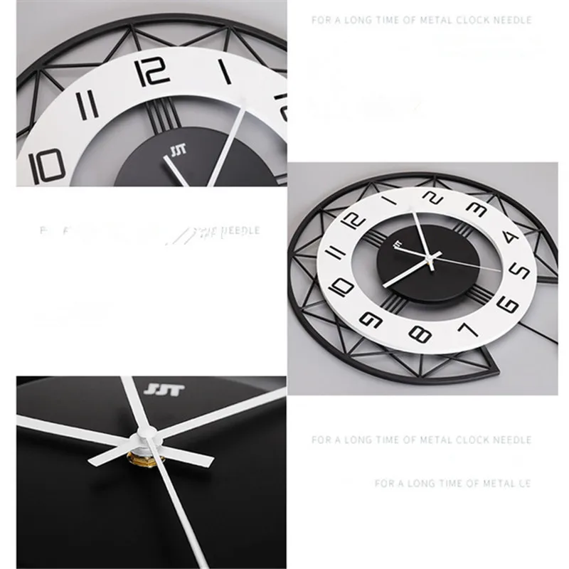 Nordic Living Room Wall Clock Fashion Home Watch Personality Creative Wood Clock Simple Modern Watch Art Quartz Clocks