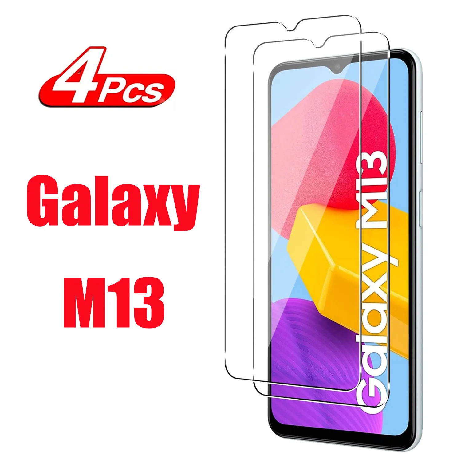 2/4 Pezzi Per Samsung Galaxy M13 Vetro Proteggi Schermo Per Samsung Galaxy M13 Pellicola In Vetro Temperato Per Samsung Galaxy M13 9H Temper