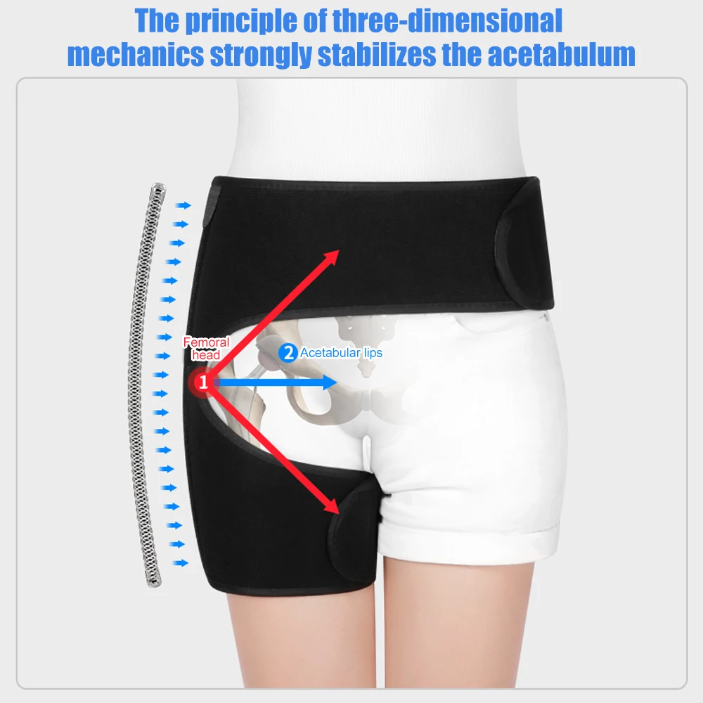 Tcare Adjustable Hip Brace Stabilizer Sciatica Pain Relieve Groin Compression Wrap Hip Support Brace Pain Relieve Health Care hip support brace