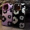 Black Flower Luxury D-Denims T-Tears Phone Case For iPhone 16 15 14 13 12 11 mini Pro Max X XR 8 Plus Anti Fall Matte Back Cover 3