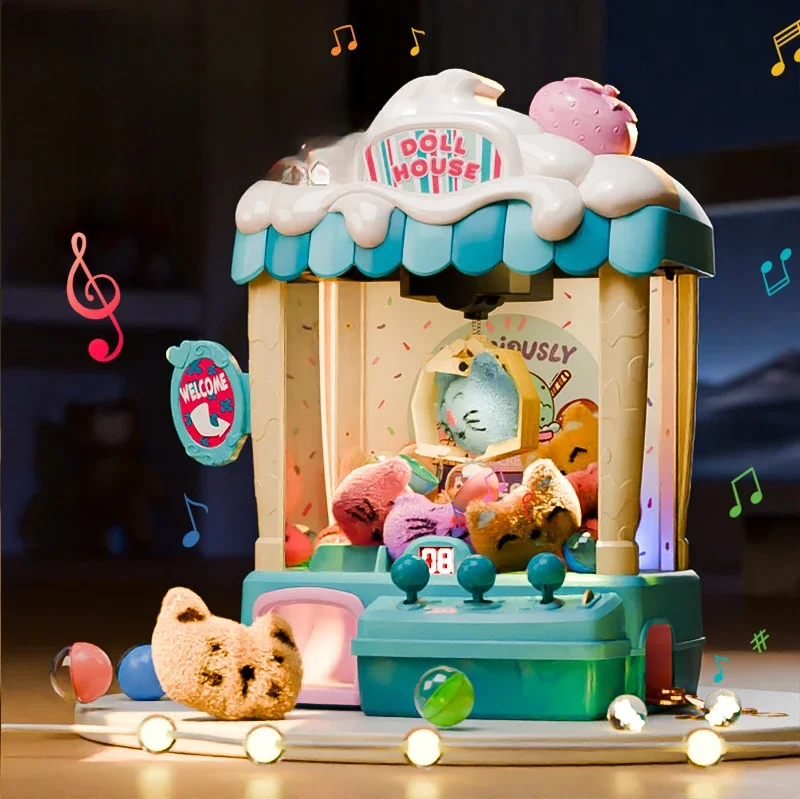 Children's Doll Grabbing Machine Ice Cream Coin-operated Sound and Light Gaming Equipment Boy's Birthday Gift Claw Arcade Crane 4