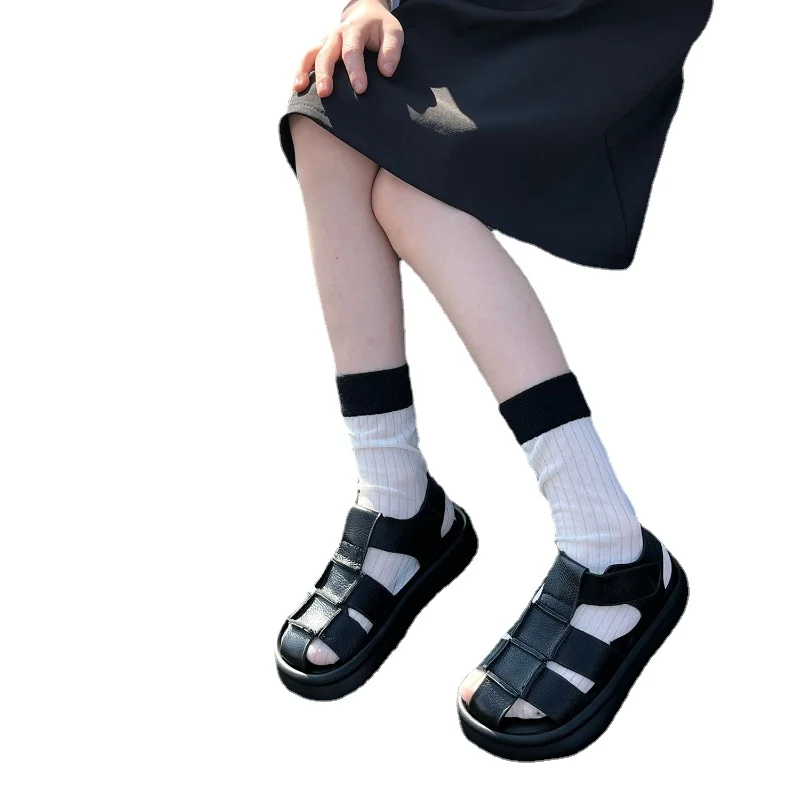 

Kids New Summer Beach Sandals Baby Girls Genuine Leather Shoes Children Sport Sandalias Boys Fashion Slides Casual Flats