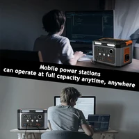 Station d'alimentation portable 600W, batterie 330Wh (1200W de pointe), générateur solaire à sortie AC pour le camping, les camping-cars, les situations d'urgence et les générateurs domestiques 4