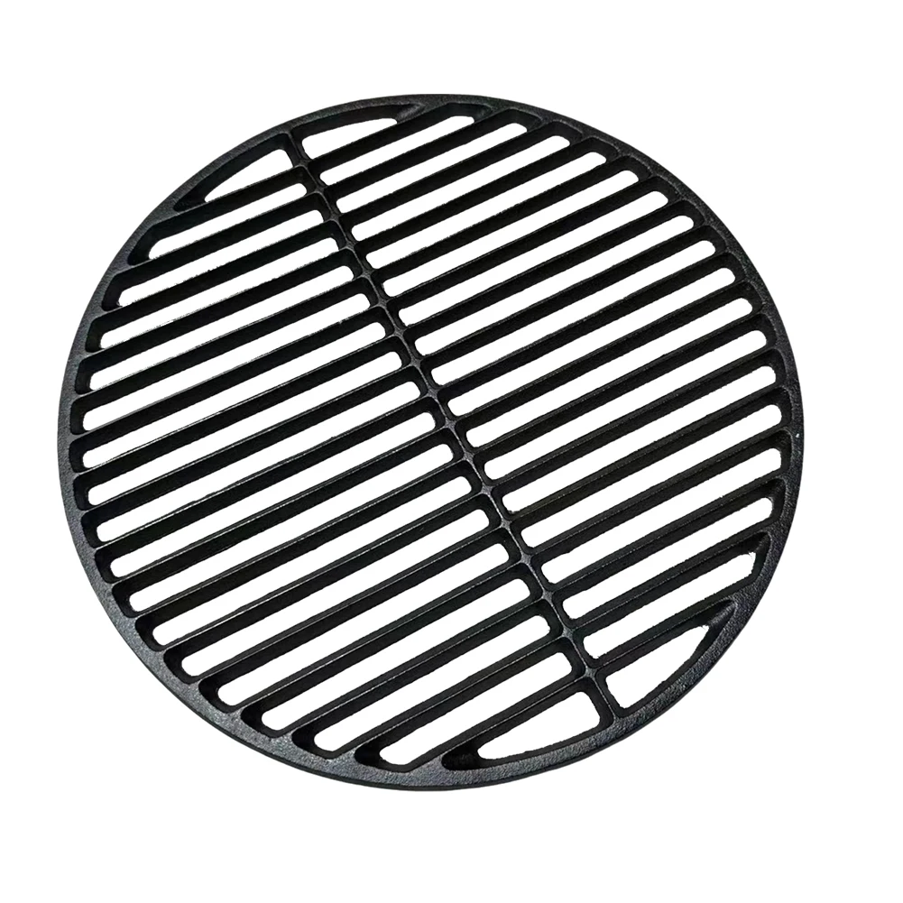 14.6 Inch Cast Iron Cooking Grate Round Barbecue Grilling Grate Cooking Grid Charcoal Fire Grate for Cmping Travel