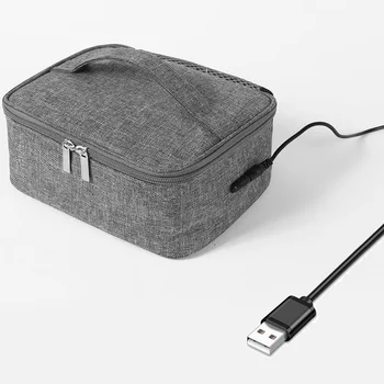 Portable USB Plug Electric Heated Bag Oxford Waterproof Office Outdoor Travel Picnic Food Lunch Box Heating Thermal Packet 5V