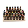 Natural Wood Essential Oil Display Stands Holder Rack Storage Organizer For 30 Slots 5-15ml Bottles Perfume Storage Tray 4