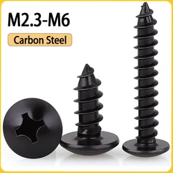 Versatile Black Carbon Steel Phillips Truss Head Self - Tapping Screws - Various Sizes Available - M6