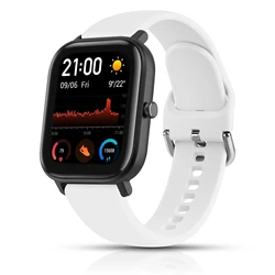 20mm Premium Silicone Watch Band Strap - Universal Fit - Size L (White)